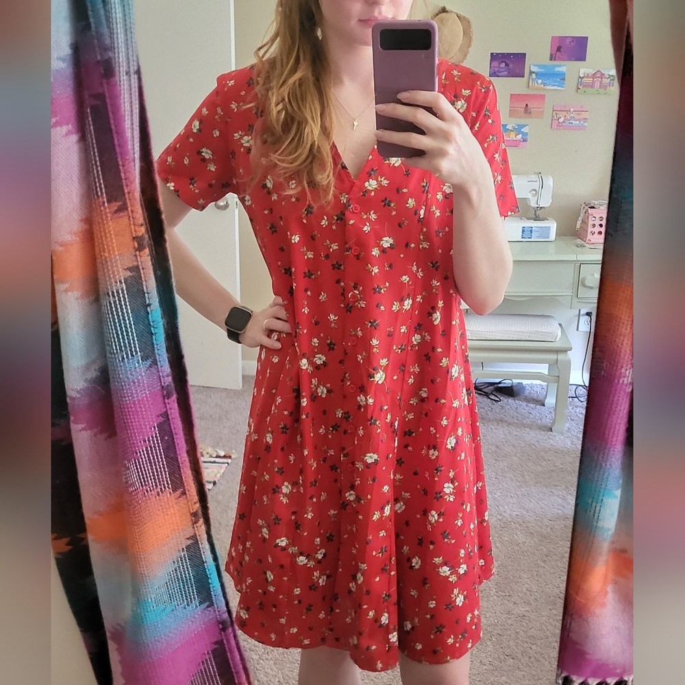 New Look, red, maternity dress.